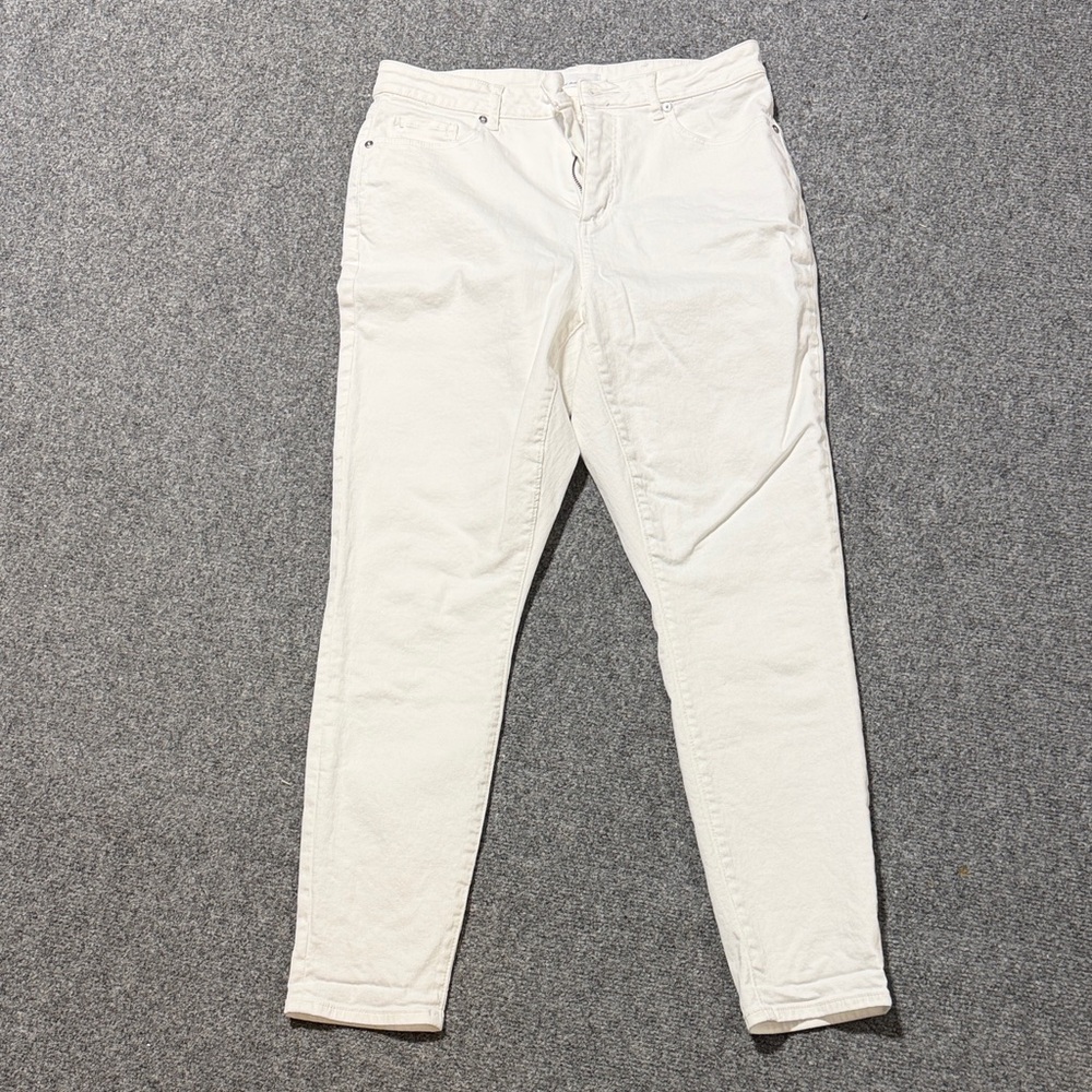 LOFT Cream High-Rise Jeans